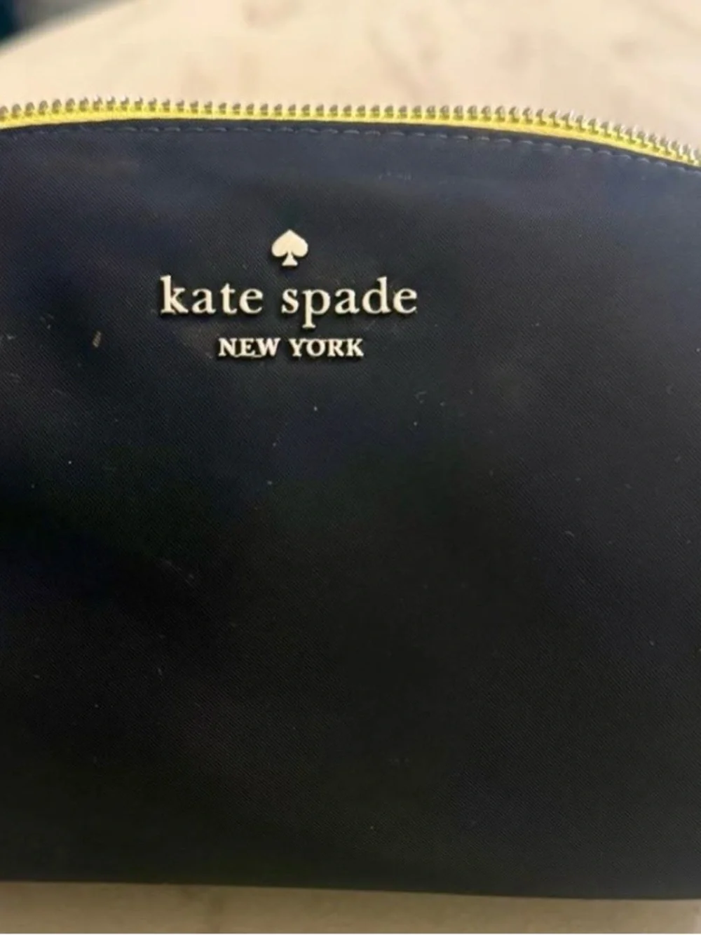*NEW* Kate Spade ♠️ New York Navy blue & neon yellow makeup